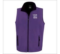 Personalised Result Core Printable Soft Shell Bodywarmer Embroidered Mens Gilet