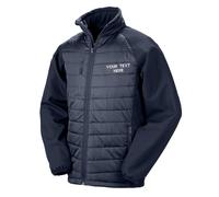 Personalised Result Embroidered Compass Padded Softshell Jacket Workwear Unisex
