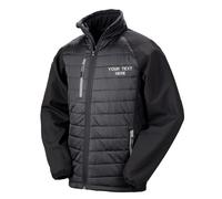 Personalised Result Embroidered Compass Padded Softshell Jacket Workwear Unisex