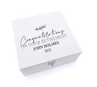 Personalised Retirement Gift Keepsake Wooden Box
