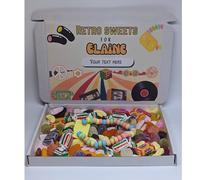 Personalised Retro sweet box | retro sweet box | 1970s 1960s 1980s sweets | Retro sweets |Birthday gift him/her|Personalised sweet box