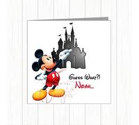 Personalised Reveal Card You're You Are Going To Disneyworld Disneyland Disney World Eurodisney Paris - Mickey Mouse