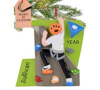 Personalised Rock Climbing Ornament 2025 - Fast & Free 24h Customisation - Sport Christmas Ornaments for Tree - Custom Gift Wrapped Boy Keepsake for Climbers