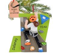 Personalised Rock Climbing Ornament 2025 - Fast & Free 24h Customisation - Sport Christmas Ornaments for Tree - Custom Gift Wrapped Girl Keepsake for Climbers