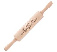 Personalised Rolling Pin Baking Queen Revolving Wooden Any Name Custom Baking