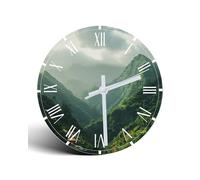 Personalised Roman Numeral Glass Clock Custom Photo Gift 20cm Tempered Glass Unique Home Decor Birthday Wedding Anniversary Keepsake