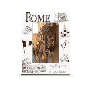 Personalised Rome Holiday Memory Photo Frame, Engraved Finish (Portrait)