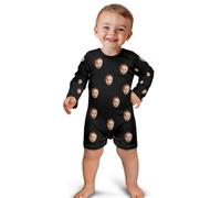 Personalised Romper Suit, Custom Baby Romper, Customised Your Own Photo Text Face, Soft Cotton Baby Boy & Girl Short Sleeve Newborn Romper, 0 to 24 Months, Piece Unisex