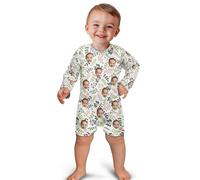 Personalised Romper Suit, Custom Baby Romper, Customised Your Own Photo Text Face, Soft Cotton Baby Boy & Girl Short Sleeve Newborn Romper, 0 to 24 Months, Piece Unisex