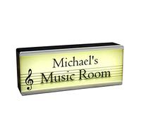 Personalised Room Light Music Room -Custom Music Lovers Gift - Light Box For Music Rooms - Desk Musician - Note Gift