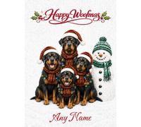 Personalised Rottweiler Dogs Christmas Card