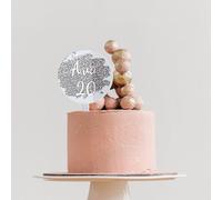 Personalised round 10cm Acrylic cake topper letters sticker sheets love heart fashion, jungle dinosaurs, woodland fox, best mum rocket space leopard pattern disco (Leopard pattern)