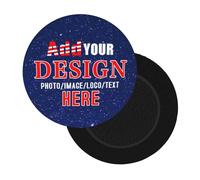 Personalised Round Bar Chair Cushion Cover, Add Your Photo Text Custom Elastic Bar Stool Cover Customized Washable Stool Cushion Slipcover for Home Hotel (12 inch)