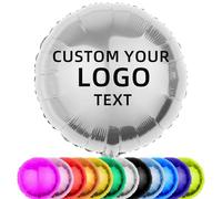 Personalised Round Foil Balloon,18 Inch Custom Printed with Image,Text or Logo Balloons for Birthday, Wedding, Anniversary & Party Venue Decoration (100)