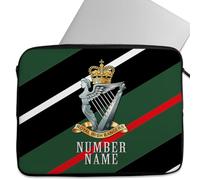 Personalised Royal Irish Rangers Laptop Sleeve Case Military iPad Case British Army Zip Pouch Protective Carry Travel Bag Gift Dad Grandad Birthday Gift (Medium - 10.2" - 13.5")