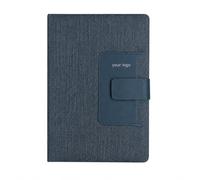 Personalised RPET Hardcover Notebook with Magnetic Closure & Front Pocket - Eco-Friendly Business Journal with Bookmark and Card Holder
