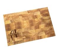 Personalised Rubber Wood Cutting Board, 45x30x3.2cm, Custom Initial and Name Engraving