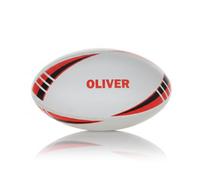 Personalised Rugby Ball Club Presentation Gift - Coach, Team & Sponsor (White & Red)