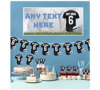 Personalised Rugby Party Decorations Pack with Banners, Bunting, Food Picks (GLASGOW COLOURS)