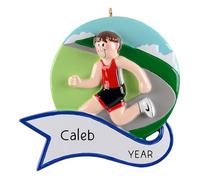 Personalised Runner Ornament 2025 - Fast & Free 24h Customisation - Sport Christmas Ornaments for Tree - Custom Gift Wrapped Running Keepsake for Runners (Jogger Boy)