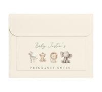 Personalised Safari Jungle Animals Pregnancy/Maternity Notes Document Folder - Keep NHS Medical Notes Safe - IVF Journey