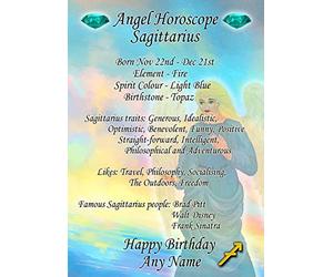 Personalised Sagittarius Horoscope Birthday Greeting Card