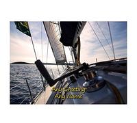 Personalised Sailing Ship Boat Greeting Card (Birthday, Christmas, Any Occasion) - Custom Card for Him or Her Male Female Family Kids Boys Girls any Age