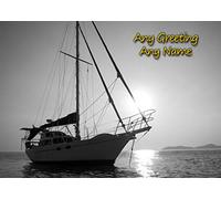 Personalised Sailing Ship Boat Greeting Card (Birthday, Christmas, Any Occasion) - Custom Card for Him or Her Male Female Family Kids Boys Girls any Age