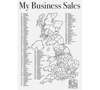 Personalised Sales Map For Your Small Business | UK Sales Map | Postcode Map | Printed Metal Plaque/Sign