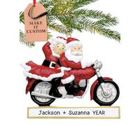 Personalised Santa Couple Ornament 2025 - Fast & Free 24h Customisation - Family of 2 Christmas Ornaments for Tree - Custom Gift Wrapped Xmas Keepsake for Two Persons (Santa Couple)