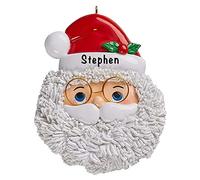 Personalised Santa Ornament 2025 - Fast & Free 24h Customisation - Christmas Holiday Ornaments for Tree - Custom Gift Wrapped Face Keepsake for the Festive Season
