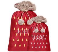 Personalised Santa Sack Adults, Customised Santa Sack with Stockings, Custom Stocking Santa Sacks, Velvet Santa Sack, Personalised Christmas Stocking Gifts for Women, Men, Baby, Kid, Pet, Family