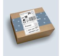 Personalised Santa Shipping Label Stickers | North Pole Express Mail Design | Naughty or Nice List Xmas Gift Tags | Custom Name Label for Xmas Presents & Festive Packaging 6 x 4 Inch - 12 Pack