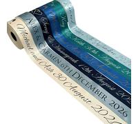 Personalised Satin Ribbon, 38mm, Custom Printed Text, Polypropylene, for Wedding Favours, Gift Wrapping, Prom and Events