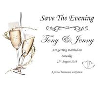 Personalised Save the Evening Cards/Invitations/Invites Ref SE2 Complete with self seal envelopes (50)