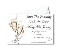 Personalised Save the Evening Cards/Invitations/Invites Ref SE2 Complete with self seal envelopes (70)