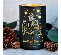Personalised Scented Candle Gifts for Women Cedarwood Cinnamon Sandalwood Candles Coconut Wax Candle Wedding Christmas Valentines Day Gift Anniversary Custom Gifts for Women Her Girl(Design 4)