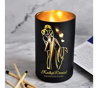 Personalised Scented Candle Gifts for Women Rose English Pear Amber Freesia Candles Coconut Wax Candle Wedding Christmas Valentines Day Gift Anniversary Custom Gifts for Women Her Girl(Design 2)