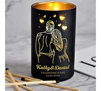 Personalised Scented Candle Gifts for Women Rose English Pear Amber Freesia Candles Coconut Wax Candle Wedding Christmas Valentines Day Gift Anniversary Custom Gifts for Women Her Girl(Design 4)