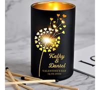 Personalised Scented Candle Gifts for Women Rose English Pear Amber Freesia Candles Coconut Wax Candle Wedding Chistmas Valentines Day Gift Anniversary Custom Gifts for Women Her Girl(Design 1)