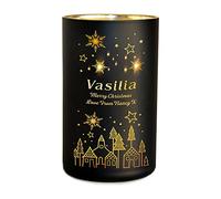 Personalised Scented Candle Orange Blossom Jasmine Amber Candles Coconut Wax Candles for Christmas Candle Gift for Her Him up to 40 Hours Burn Time (Design 03)