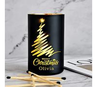 Personalised Scented Candles Gifts for Women Cedarwood Cinnamon Sandalwood Custom Gift Scented Candle Coconut Wax Candle Christmas Candles Gift for Her Him 40 H Burn Time(Design2)