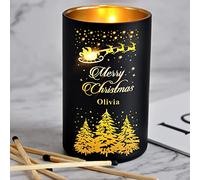 Personalised Scented Candles Gifts for Women Rose English Pear Amber Freesia Custom Gift Scented Candle Coconut Wax Candle Christmas Candles Gift for Her Him 40 H Burn Time(Design3)