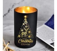 Personalised Scented Candles Orange Blossom Jasmine Amber Custom Gift Scented Candle Coconut Wax Candle for Christmas Candle Gift for Her Him 40 Hours Burn Time(Design3)