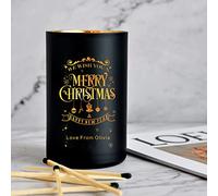 Personalised Scented Candles Rose English Pear Amber Freesia Candles Natural Coconut Wax Candle for Christmas Candle Gift for Her Him up to 40 Hours Burn Time (Design 03)