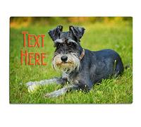 Personalised Schnauzer Chopping Board Pet Dog Worktop Saver Cutting Kitchen Surface Protector - 30 x 40cm Puppy Birthday Gift KS171