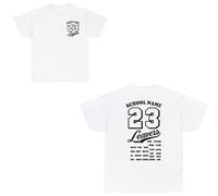 Personalised School Leavers 2023 Leavers T-Shirt School Primary College Leavers 23 Adults & Kids Tee Top Custom Personalized customised Customized Tshirt Group Matching (White, 12 Years)