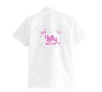 Personalised School Leavers Butterfly Shirt, School Leaver 2026,Leavers Shirts White