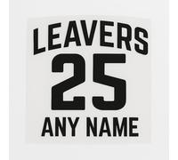 Personalised School Leavers Iron-On Transfer - Big Year Number & Name - DIY Heat Press Decal for Hoodies or T-Shirts | Year 6 | Year 11