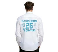 Personalised School Leavers Shirt 2026, Personalised Graduation Apparel, Classic Leaver Keepsake Design, Custom Name Year School Leavers Gift, Comfortable Lightweight Button Down Personalised Shirt